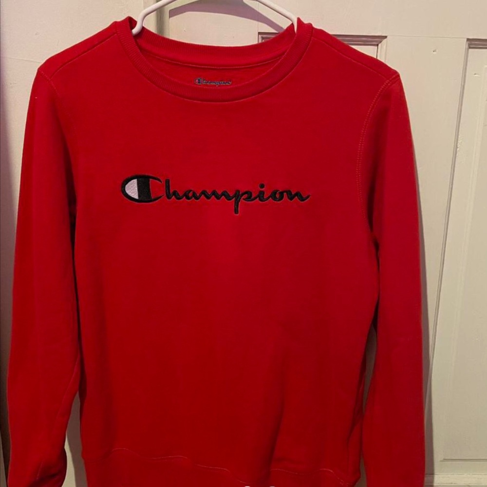 red champion crewneck
